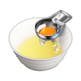 Egg Yolk Separator, Egg Cracker Tool for Raw Eggs, Food Grade Stainless Steel Egg White Separator, Cute Kitchen Accessories