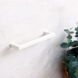 Yamasolo Towel Hanger, Straight Blan Blan, Towel Hanger, Towel Rack, Steel, 41-064 White