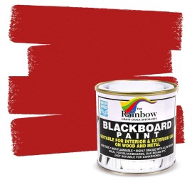 Rainbow Chalk Markers Limited Chalkboard Blackboard Paint - Red 8.5oz - Brush on Wood or Any Surface, Matte