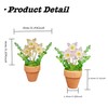 2 Pcs Cute Handcrafted Flower Car Ornament, Mini Crystal Beads