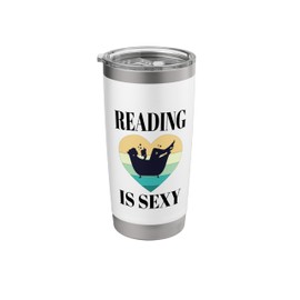 Reading Books in Bath Bathing Sexy Bookworm Reading Rat Stainless Steel Insulated Tumbler