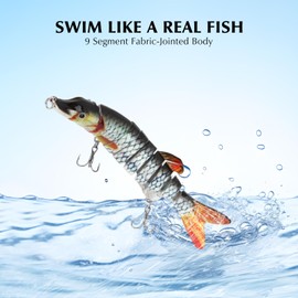 CREECHWA Pike bait, fishing lure, trout perch bait, wobbler pike, moves like a real fish