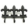 Cast Iron Fleur De Lis Triple Hook
