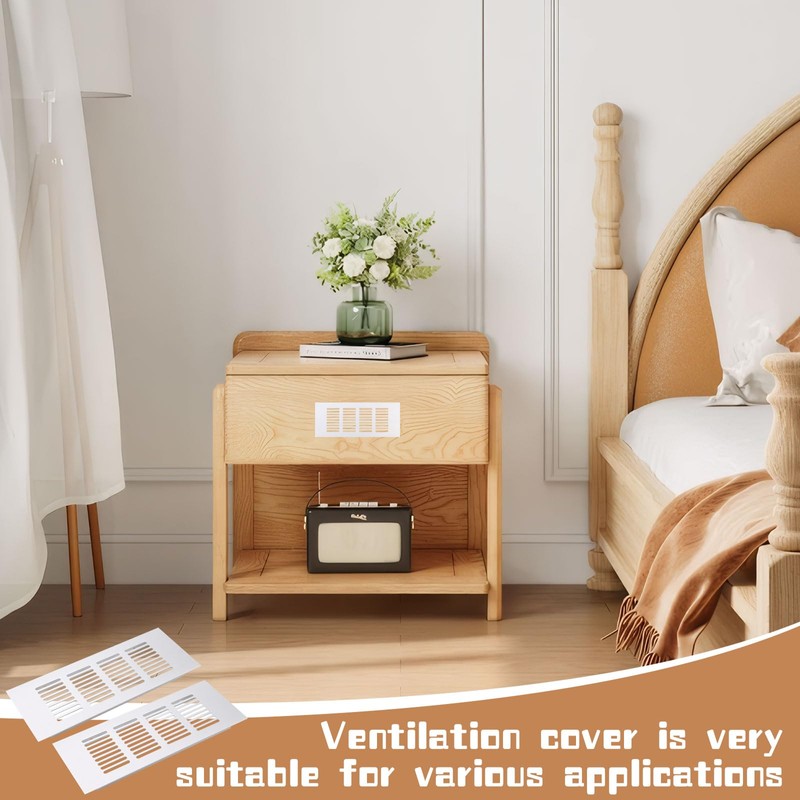 JUNRUCTH Versatile Air Vent Covers - Silver, 80mm x 200mm,