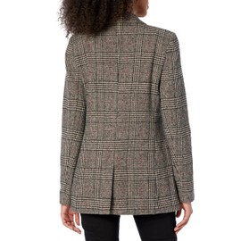 The Drop Women's Blake Long Blazer, Plaid, S