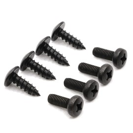 ReplacementScrews License Plate Screws Compatible with Mazda - Stainless Steel - for Front or Rear Mounting - Fits All Mazda Models - Black Oxide (Pack of 8)