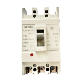 PRACTINET Interruptor Termomagnetico 40 Amper - Trifasico de 3 Polos de 3 Fases, Disyuntor Breaker MCCB de Caja Moldeada de 3P de 40A, Circuit Breaker AC, Proteccion de Equipos Corto Circuito