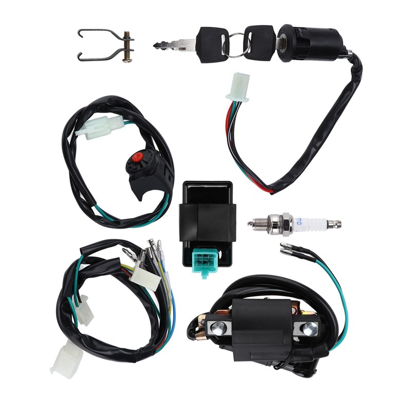 Kill Switch Ignition Coil CDI Spark Plug Wiring Harness Kit