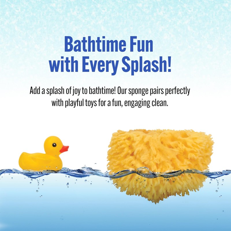 Baby Buddy Absorbent Natural Bath Sponge, Ultra Soft Premium Sea