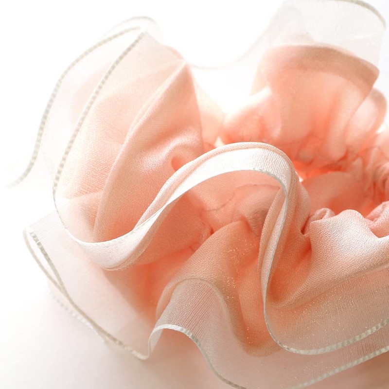 JewelVOX Scrunchie Hair Accessories, Organza, Chiffon, Ruffle, Stylish, Popular, Adult