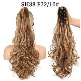 Mukeyo Ponytail Extension Clip in Hair Extensions for Women Long Wavy Curly Body Wave Ponytail Hair Extensions Synthetic Hair with Claw Clip