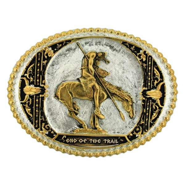 Montana Silversmiths Men's Attitude Two Tone End of Trail Attitude