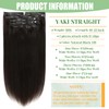Loxxy Invisible Yaki Straight Clip Ins Seamless Natural Black PU