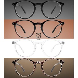 Reading Glasses for Women Men Blue Light Blocking Reading Glasses Round Readers +3