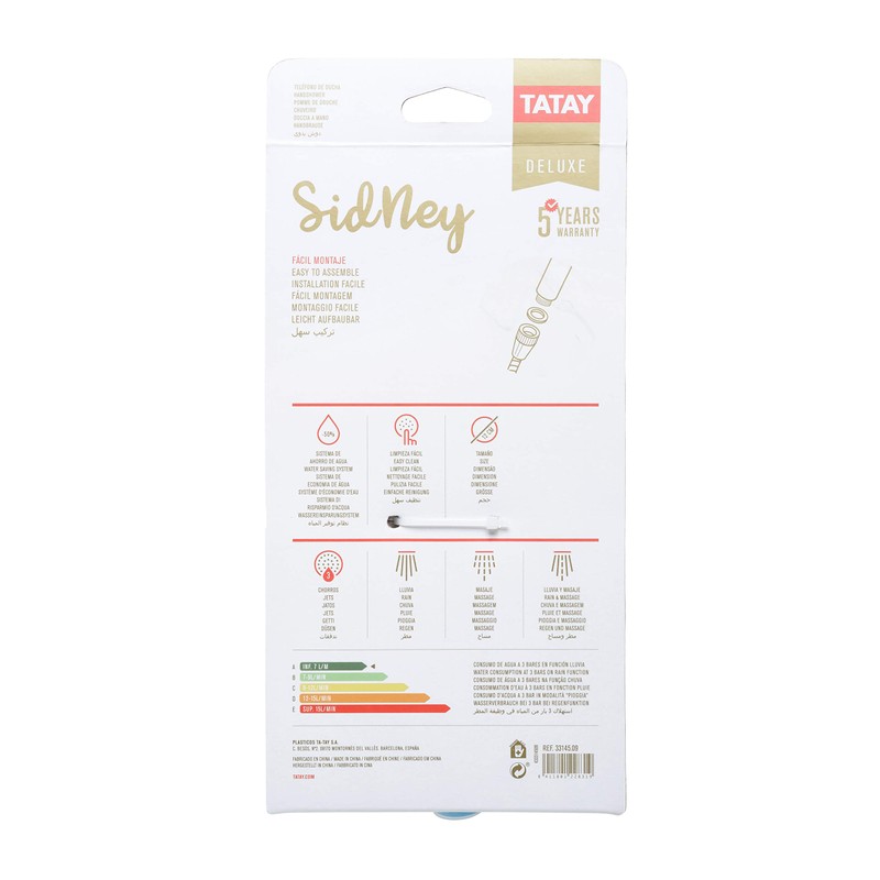 Tatay 3314509 Hand Shower, Chrome