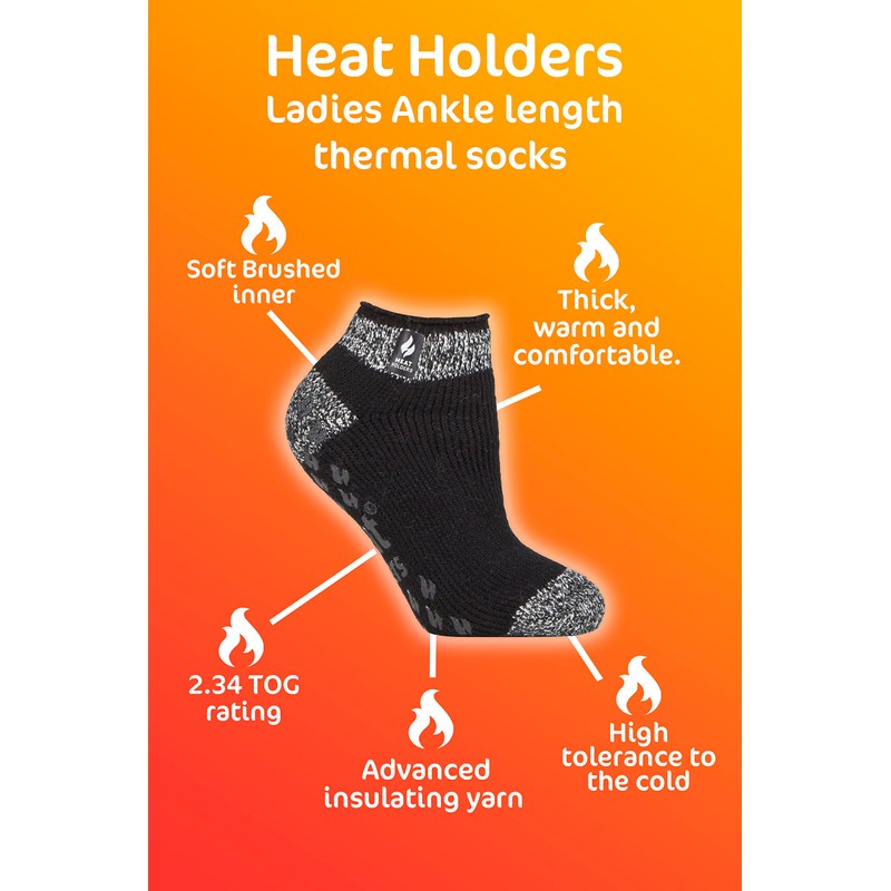 HEAT HOLDERS - Ladies Low Cut Ankle Slipper Socks with