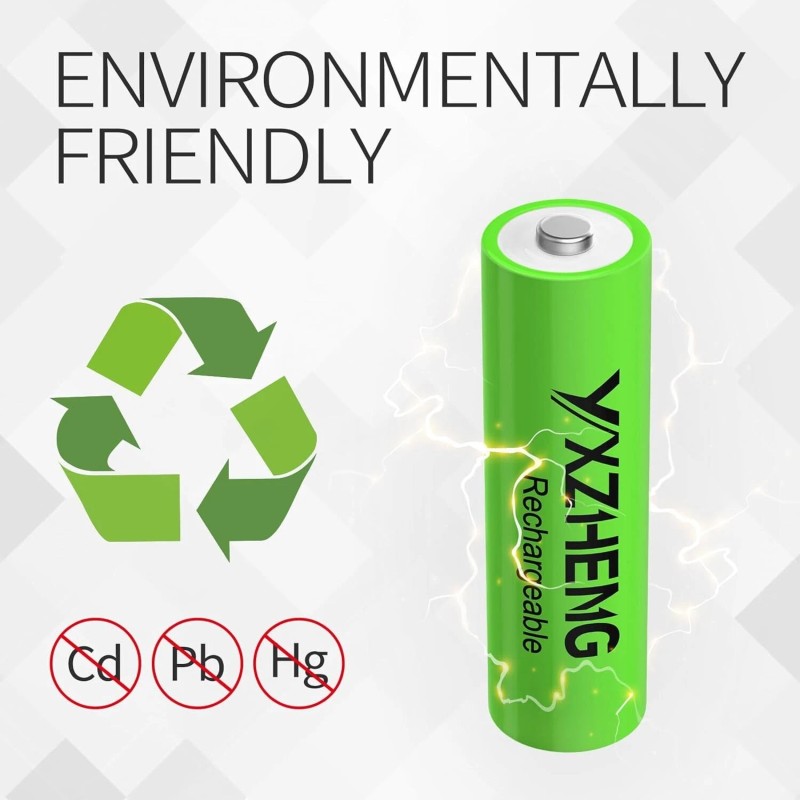 Solar AA 1.2V 300mAh NiMH Rechargeable Battery Pack (8pcs) for