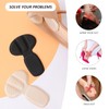 6 Piece Half Size Pads, Heel Clips for Women's Shoes,