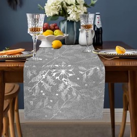 M&W Das Design Christmas Table Runner Roll - 33cm x 2.75m Cut to Size 4 Designs with Festive Motifs - Perfect as Table Runner or Disposable Table Mat for Christmas Red Table Decoration