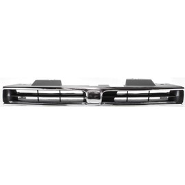 Garage-Pro Grille Compatible with 1992-1993 Honda Accord Chrome Shell/Painted Black Insert