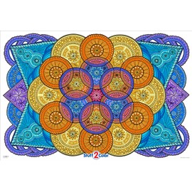 Mandala Challenge - Giant Wall Size Coloring Poster - 32.5" X 22" (Great for Family Time, Adults, Kids, Classrooms, Care Facilities and Group Activities)