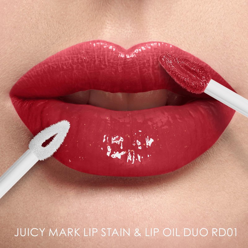 FOCALLURE 2-in-1 Lip Stain & Gloss Oil, Long-Lasting Transfer Proof