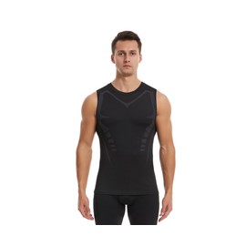 Fashion Vitaboost Compression Shirt, Maynox Vitaboost Shirt，Shaping Sleeveless Vest for for Men to Build A Perfect Body（Black-2,Small