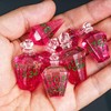 Cusdie 7-Die Sharp Edges DND Dice Set, Potion Shaped D&D