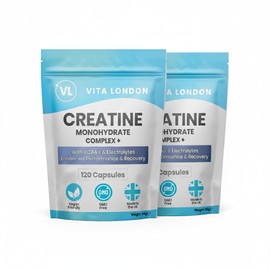 Creatine Monohydrate Complex + BCAA's & Electrolytes | 240 Vegan Creatine Capsules for Women & Men (Not Creatine Powder, Gummies or Tablets) | Enhanced Performance & Recovery
