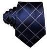Barry.Wang Men's Silk Business Ties with Handkerchief, Cufflink Stripes Plaid