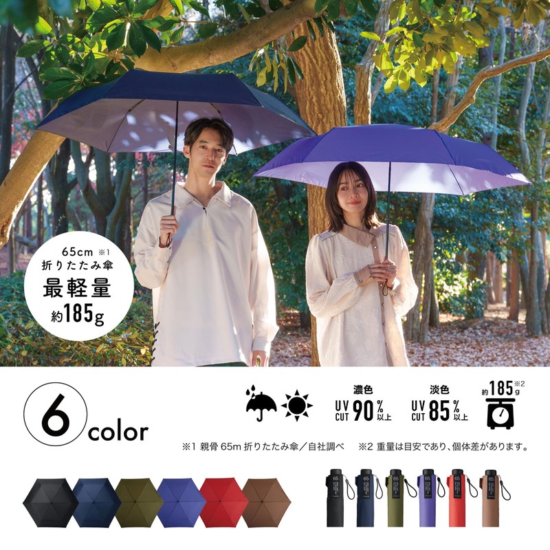 Mabu SMV-41524 Folding Umbrella, Ultra Lightweight, 6 Ribs, UV Protection,