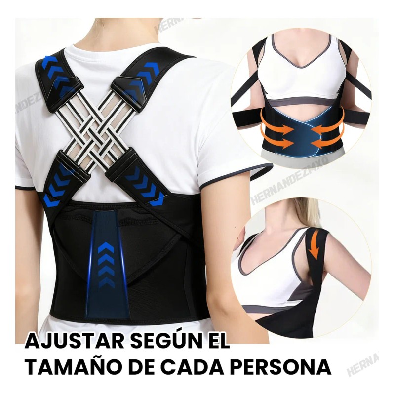 2pzs Chaleco Corrector Postura Ortopédico Faja Lumbar Unisex