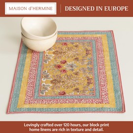 Maison d' Hermine Placemats Set of 4 Reusable 100% Cotton (33 CM x 48 CM)