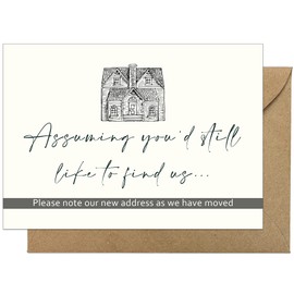 20 Assuming You'd Still Like to find us.. Change of Address/Moving Cards with Envelopes