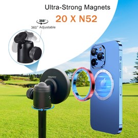 GreatYYT Monopod Selfie Stick to Record Golf Swing, Magnetic and Clamp for Compatible All Phone, Lightweight and Protable with Height Adjustable,Golf Training Aid