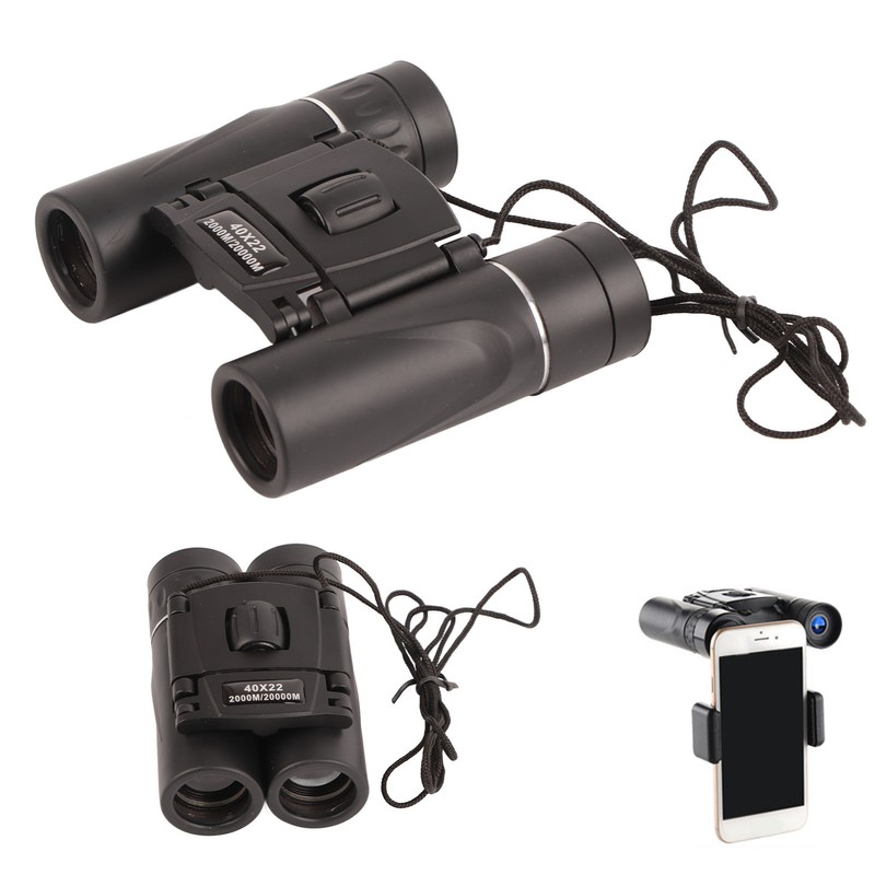 40X22 Binoculars HD IPX5 Waterproof Fogproof Foldable Portable Compact Binoculars