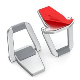 1Pair Mini Notebook Stand Portable Tablet Cooling Bracket Desktop Invisible Heightening Computer Stand (Silver)
