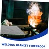 Operitacx Fireproof Welding Blanket Thick Flame Retardant Mat for Soldering