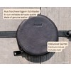skaard Round Flat Bum Bag, Genuine Leather, Black, Removable Belt,