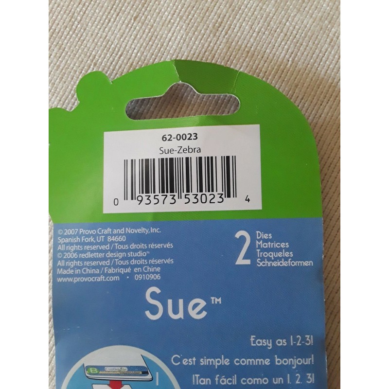 Cuttlebug Cuttlekids Cuttlebug SUE THE ZEBRA 2 Dies ~ New