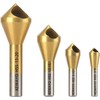 MOLATE 4 Pcs Chamfering Cutter, Deburring, Hole Drilling, Chamfering, Punching