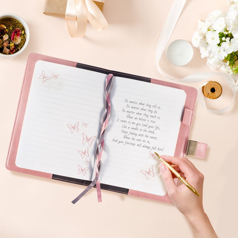 Billtigif Diary with Lock, Journal for Women Girls, Vintage Refillable