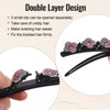 Braided Hair Clips for Women, Sparkling Pearl Crystal Stone Barrette,