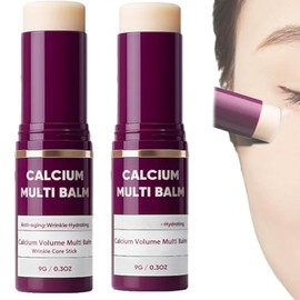 Bálsamo Multi Volumen de Calcio, Barra De Cuidado De Ojos, Barra Hidratante De ColáGeno,Núcleo De Arrugas, Extracto De Colágeno Y Elastina, Mantiene L