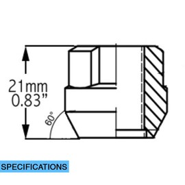Wheel Accessories Parts Set of 4 Chrome 9/16 Wheel Locking Lug Nuts Open End Bulge Acorn 9/16 UNF Thread Wheel Lock Set with Dual Hex Long Key (4 PC, Chrome)