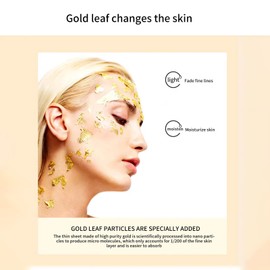 BLUE LOVE 24K Gold Foil Hyaluronic Acid Face Serum, Anti-Aging 24k Gold Essence Serum, Skin Care Glow Booster Serum Hyaluronic Acid for Dark Spots, Deeply Moisturizing Facial Serum, 3.38 fl oz