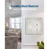 ZILLSEA 2-Pack Combination Toggle/Duplex Wall Plate, Wall Outlet Covers for
