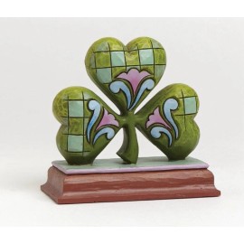 Jim Shore Irish Mini Shamrock Figurine 3.2””H NIB Enesco Stone Resin NIB