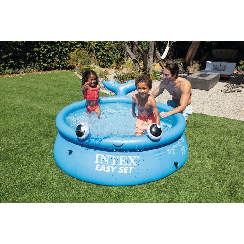 INTEX 26102EH Jolly Whale Easy Set Inflatable Pool: 6ft x