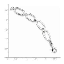 Solid 925 Sterling Silver Unique Bracelet - with Secure Lobster Lock Clasp 7.5"